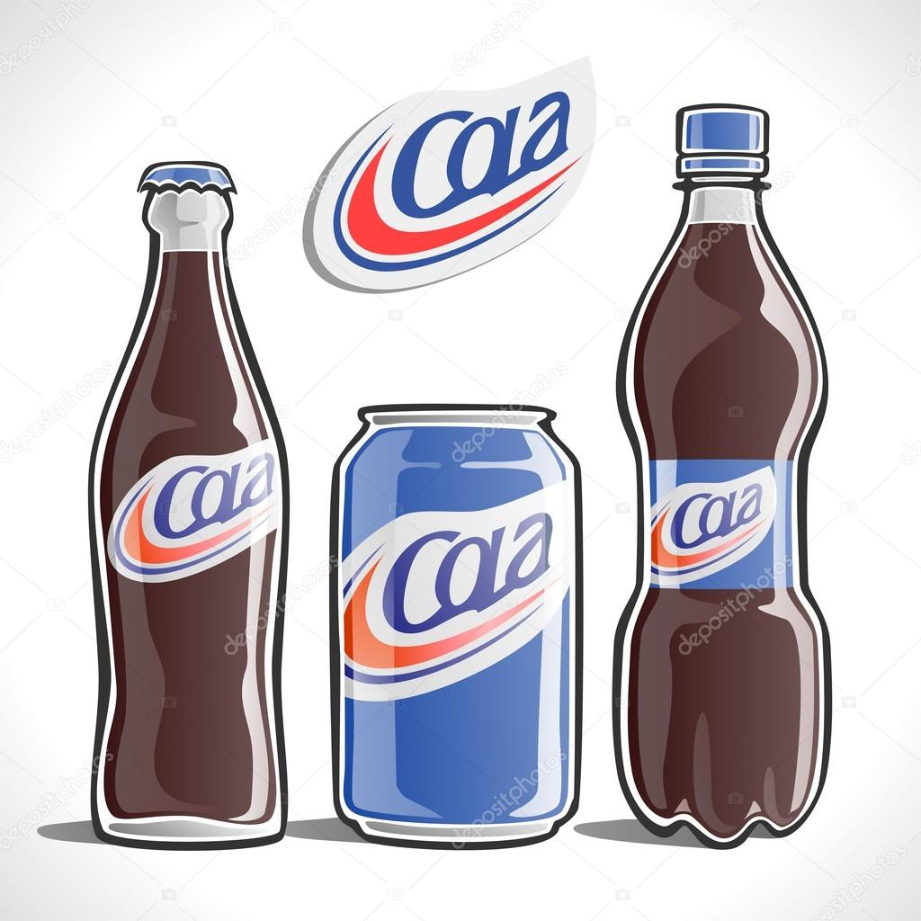 Cola in a variety of containers