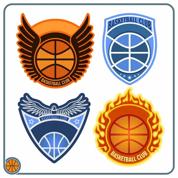 Emblemas de baloncesto — Archivo Imágenes Vectoriales