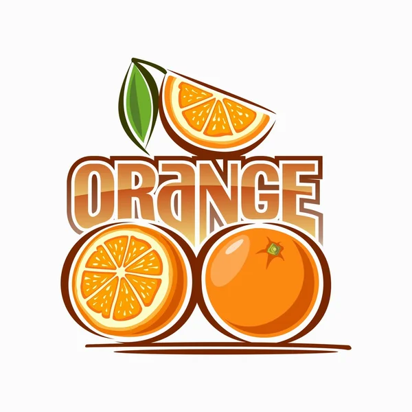 Imagen de naranja — Vector de stock