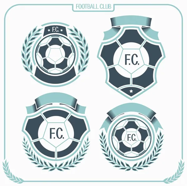 Logos para equipas de futebol — Vetor de Stock