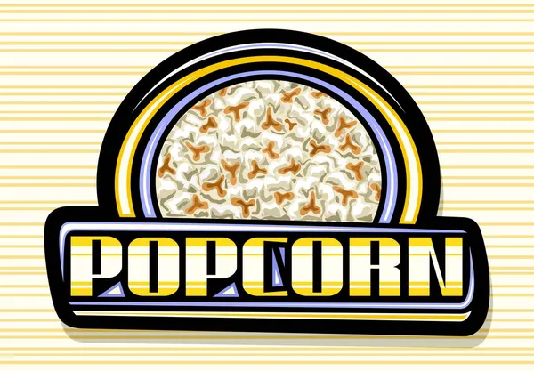 Διάνυσμα Λογότυπο Για Popcorn Σκούρο Διακοσμητικό Πίνακα Πινακίδων Εικονογράφηση Του — Διανυσματικό Αρχείο