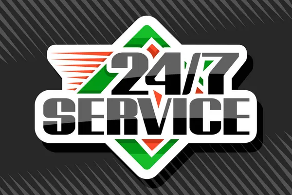 Logo Vettoriale Service Segnaletica Isolata Bianca Con Illustrazione Rombi Colorati — Vettoriale Stock