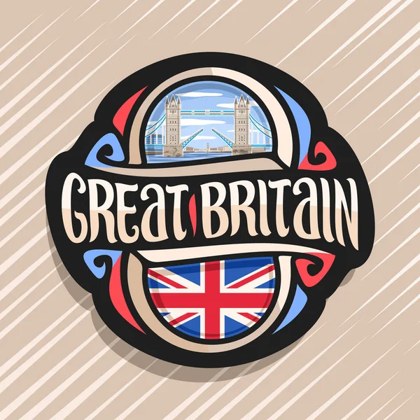 Ország Nagy Britannia Egyesült Királyság Állami Zászló Union Jack Hűtőmágnes — Stock Vector