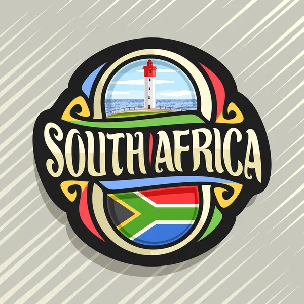 Vector Logo South Africa Country Fridge Magnet South African State — Stock Vector