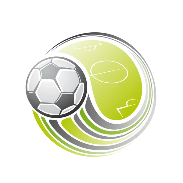 Vektor Logo Für Fußballsport Isoliertes Modernes Emblem Mit Abbildung Des — Stockvektor
