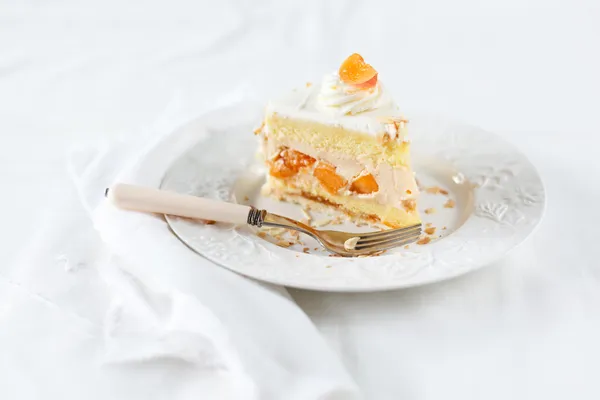 Apricot Cream Cake — Stock Photo, Image