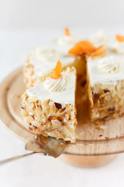 Tarta de crema de albaricoque — Foto de Stock