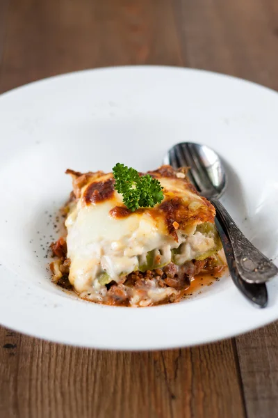 Authentic Italian Meat Lasagna — Stock Photo, Image