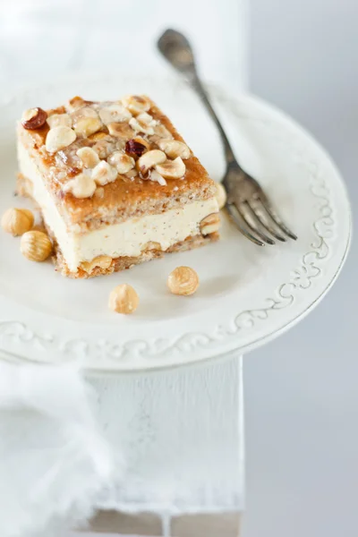 Tårta med crème chantilly — Stockfoto