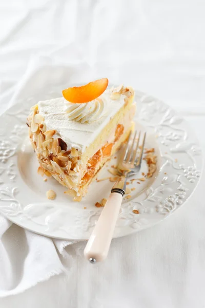 Apricot Cream Cake — Stock Photo, Image