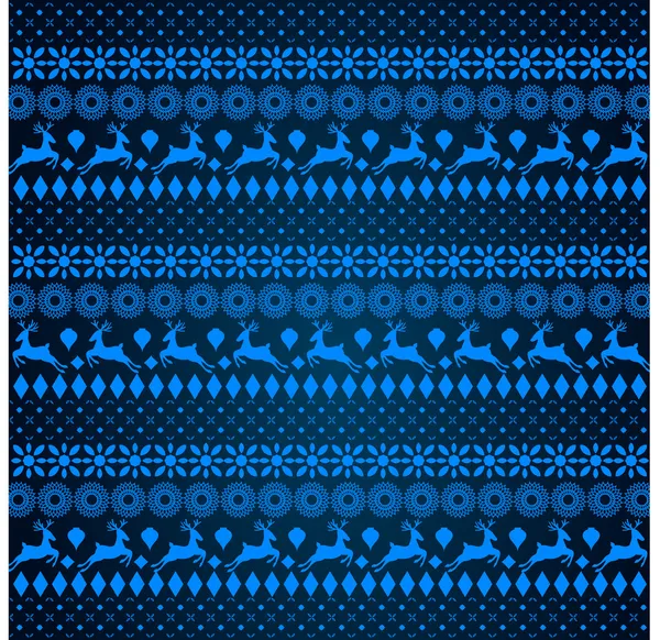 Cozy blue nordic background pattern — Stock Vector