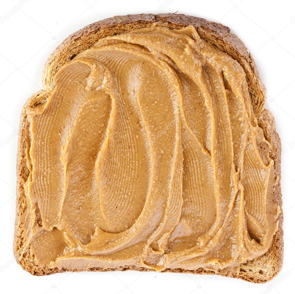 Peanut Butter Sandwich On White Background Stock Photo By C Madllen