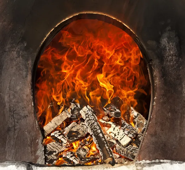 Fire flames oven, fireplace — Stock Photo © Madllen 14377451