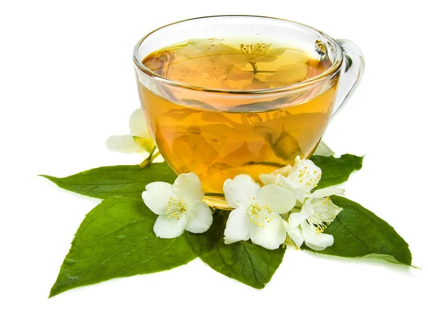 Jasmine tea isolated on a white — Stock Image Jasmine tea isolated on a white Royalty Free Stock Photos