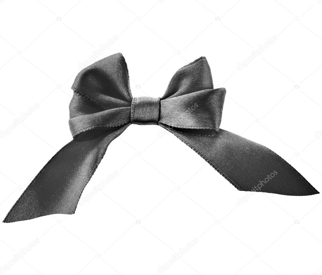 Black ribbon bow isolated on white — Stock Photo © Madllen 21190045