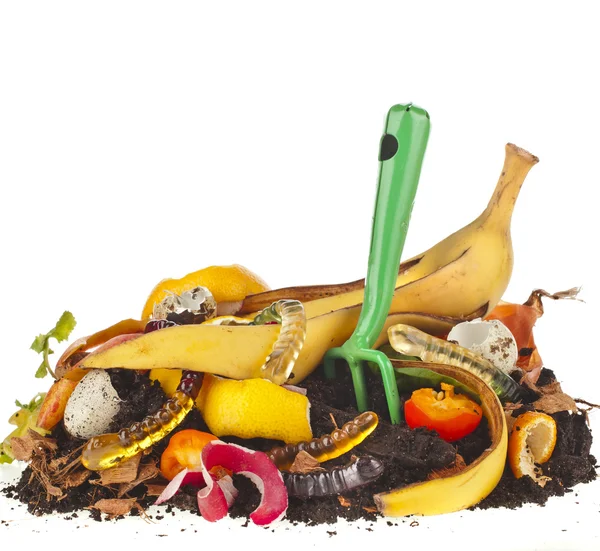 Compost pile of kitchen scraps surface — Stock Photo © Madllen 42051883