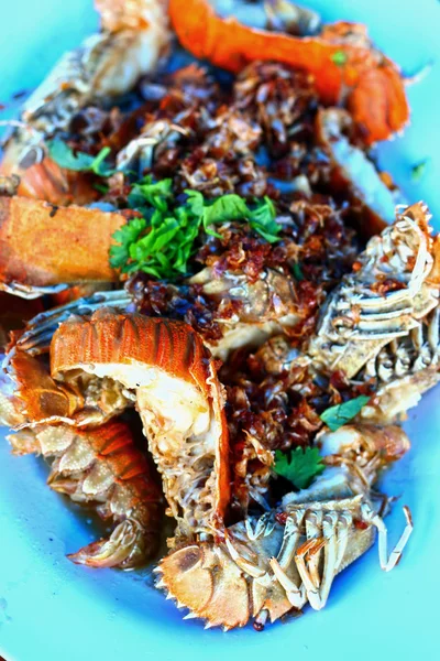 Crayfish com alho e pimenta — Fotografia de Stock