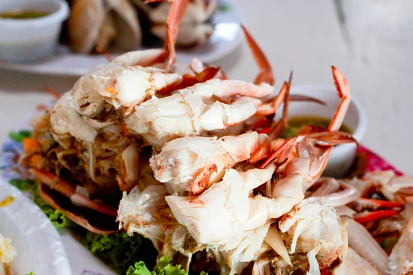 Thailändische Meeresfrüchte - gedämpfte Krabben — Stockfoto