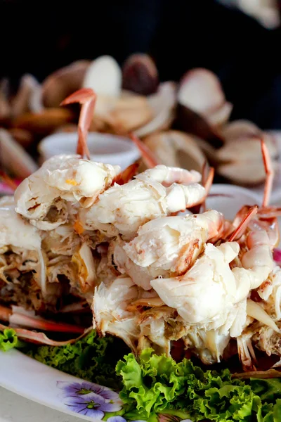 Thai seafood - kepiting kukus — Stok Foto