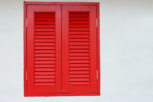 Vintage ventana roja — Foto de Stock