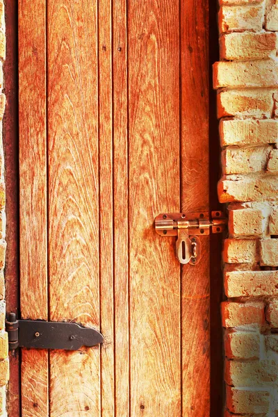 Bolt lock door - vintage style. — Stock Photo, Image