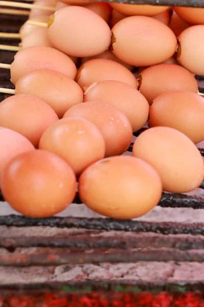 Chicken eggs grill. — Stock Photo, Image