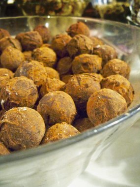 çikolata pazarında.