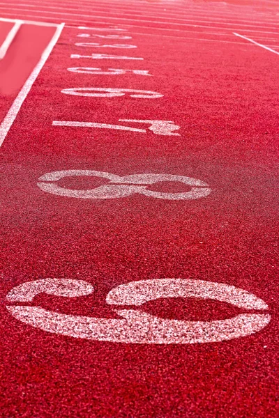 Looppiste voor in het stadion. — Stockfoto