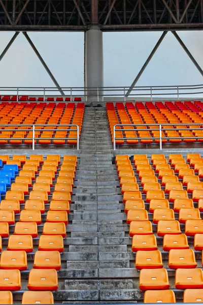 Seat grandstand in an empty stadium. — Stock Photo, Image