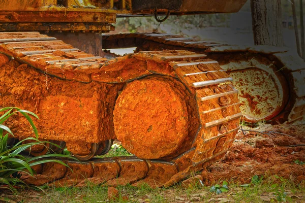 Grävmaskin - gräva marken — Stockfoto