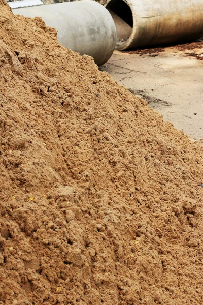 Pila de arena para la construcción en tienda — Foto de Stock