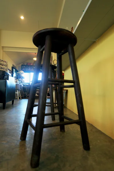 Vintage wooden chair in the coffee shop. — Stock Photo, Image