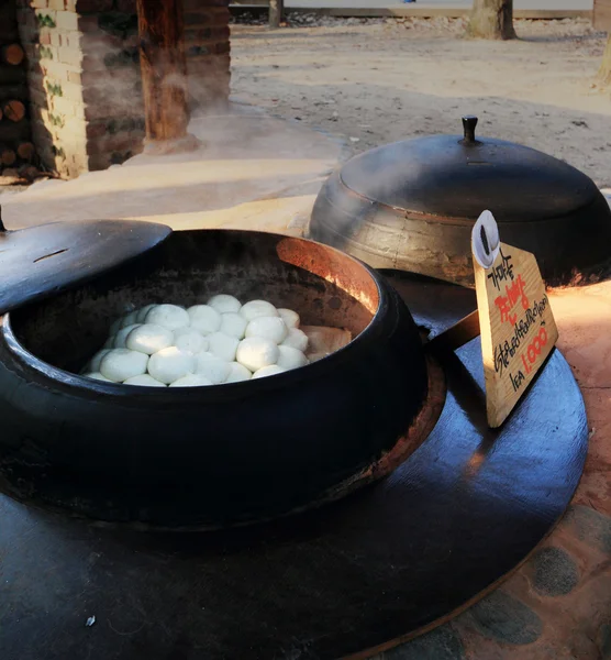 Loja de pães cozidos no vapor tradicional Coréia . — Fotografia de Stock