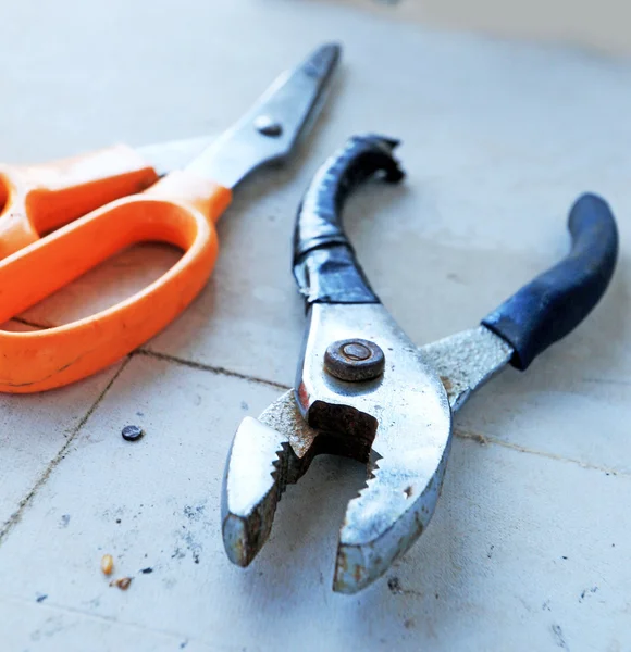 Tool on wood background — Stock Photo, Image