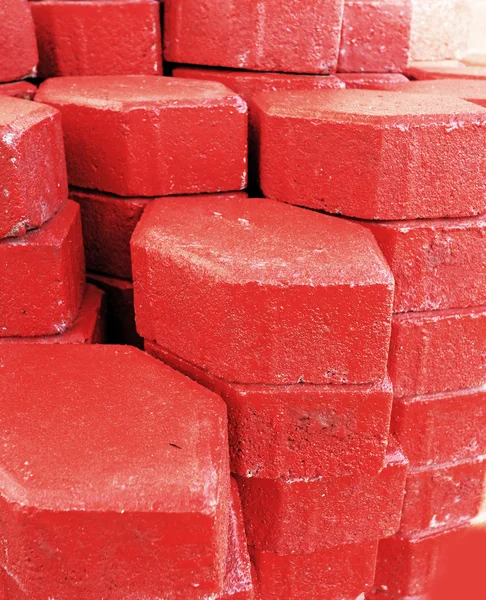 Ladrillo rojo para la construcción textura de fondo — Foto de Stock