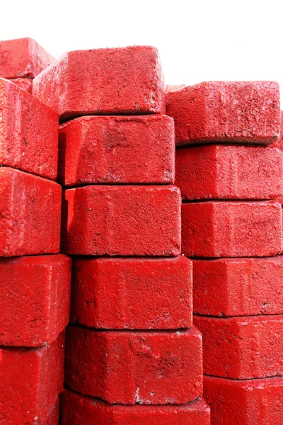 Rode bakstenen voor bouw achtergrondstructuur — Stockfoto