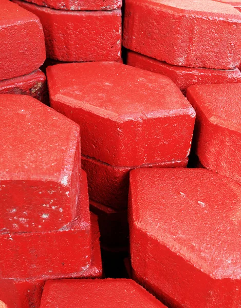 Ladrillo rojo para la construcción textura de fondo — Foto de Stock