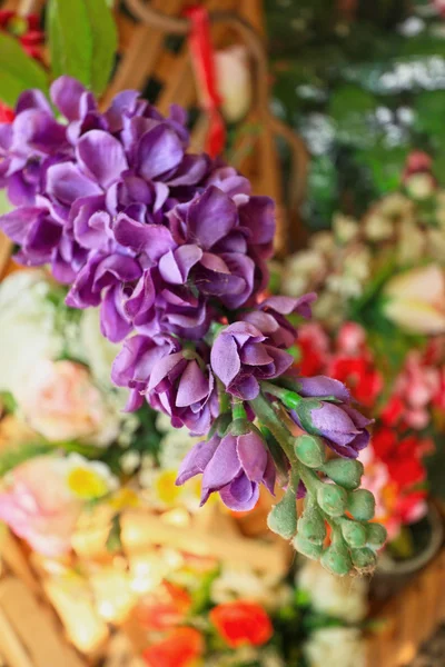 Orquídea rosa flores artificiais — Fotografia de Stock