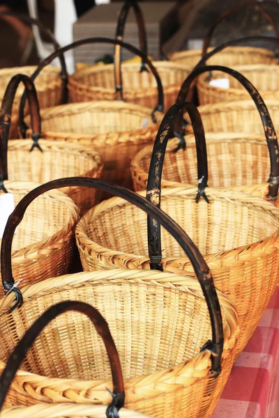 Market wicker basket — Stock Photo, Image