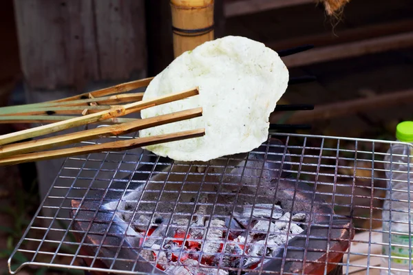 Липкий рис на гриле азиатская еда — стоковое фото