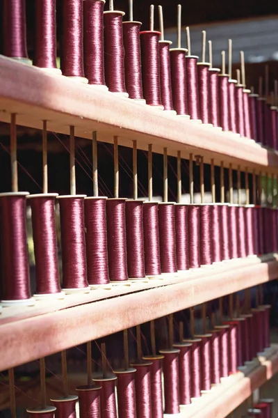 Closeup of weaving thread for the textile industry — Stock Photo, Image