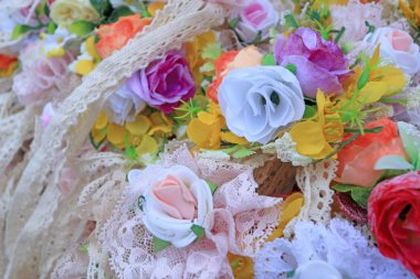 kafa bandı yapay çiçek gül.