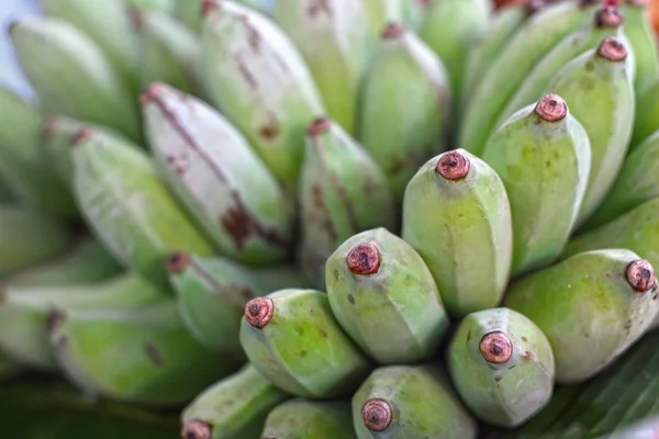 Зеленый банан на рынке — стоковое фото