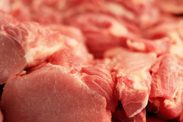 Vers varkensvlees in de markt — Stockfoto