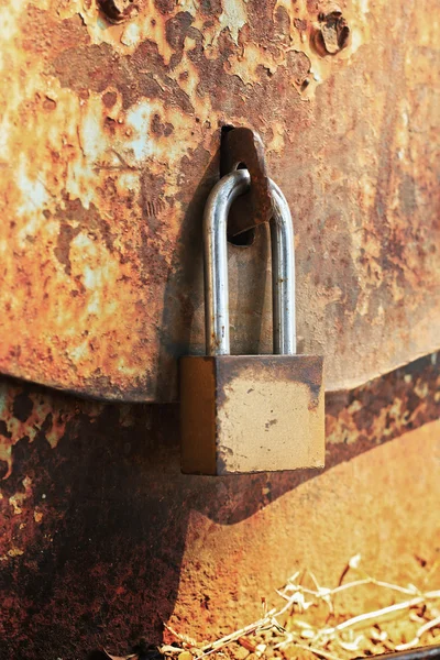 Close up old lock door — Stock Photo, Image