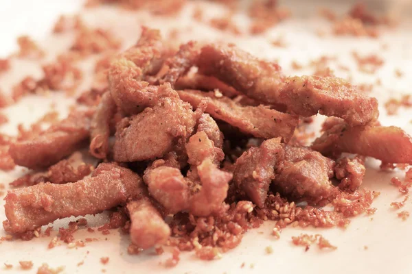 Close up van gebakken varkensvlees — Stockfoto