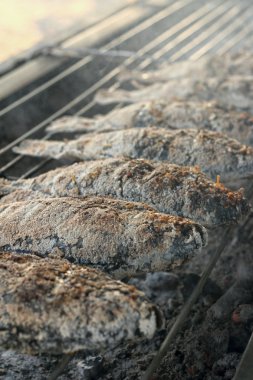 Barbekü balık pazarında