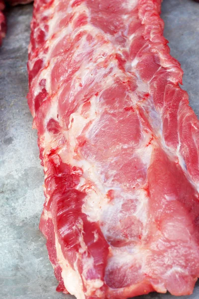 Fresh raw pork in the market — Stock Photo, Image