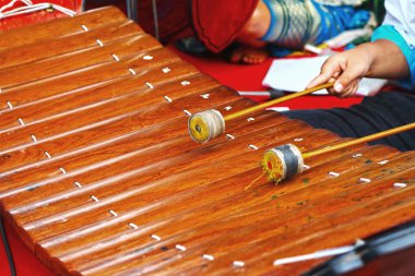 Çocuk ksilofon enstrüman Tayland vurmak