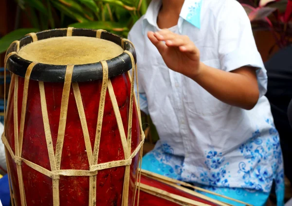 Long drummer boy musical Thailand. — Stock Photo, Image